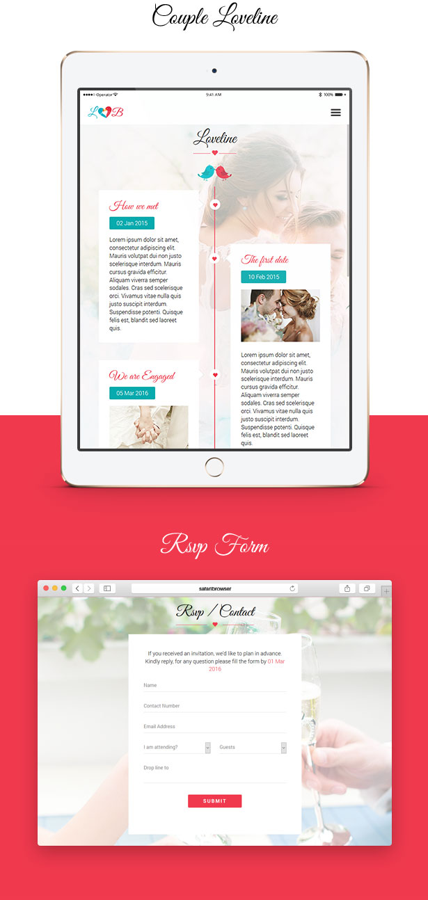 Lovebirds - Responsive Wedding HTML Template - 6