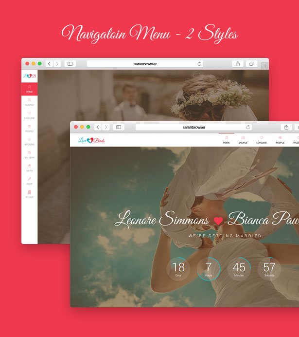 Lovebirds - Responsive Wedding HTML Template - 3