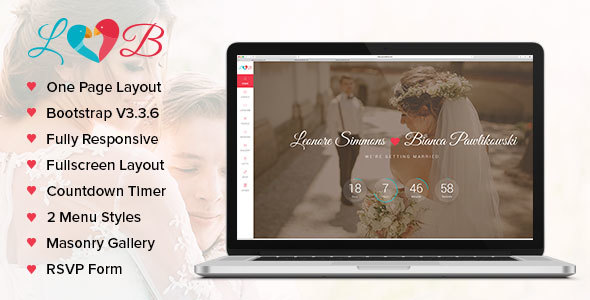 Lovebirds - Responsive Wedding HTML Template